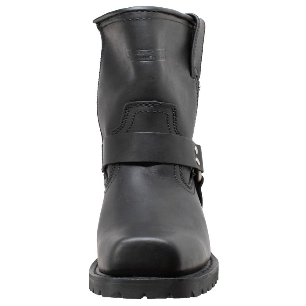 Strikewalk Men's leather motorcycle boots - Black