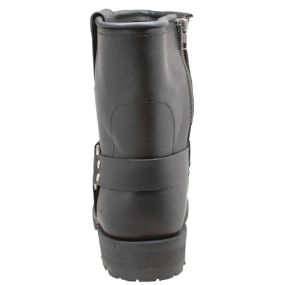 Strikewalk Men's leather motorcycle boots - Black