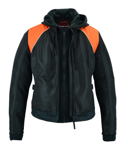 Women's Mesh 3-in-1 Riding Jacket (Black/Orange)