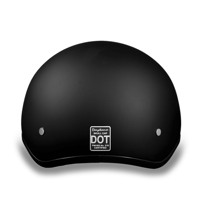DOT Approved Daytona Skull Cap Helmet – Dull Black Helmets Daytona Helmets
