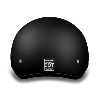 D1-BNS D.O.T. DAYTONA SKULL CAP W/O VISOR - DULL BLACK Helmets Daytona Helmets
