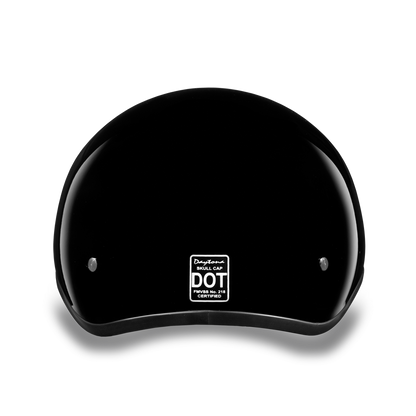 D1-ANS D.O.T. DAYTONA SKULL CAP W/O VISOR - HI-GLOSS BLACK Helmets Daytona Helmets