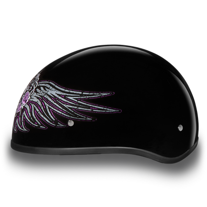 D6-BWH D.O.T. DAYTONA SKULL CAP - W/ BARBED WIRE HEART Helmets Daytona Helmets