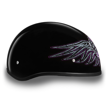 D6-BWH D.O.T. DAYTONA SKULL CAP - W/ BARBED WIRE HEART Helmets Daytona Helmets