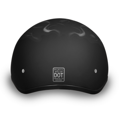 D6-PS D.O.T. DAYTONA SKULL CAP - W/ PISTONS SKULL Helmets Daytona Helmets