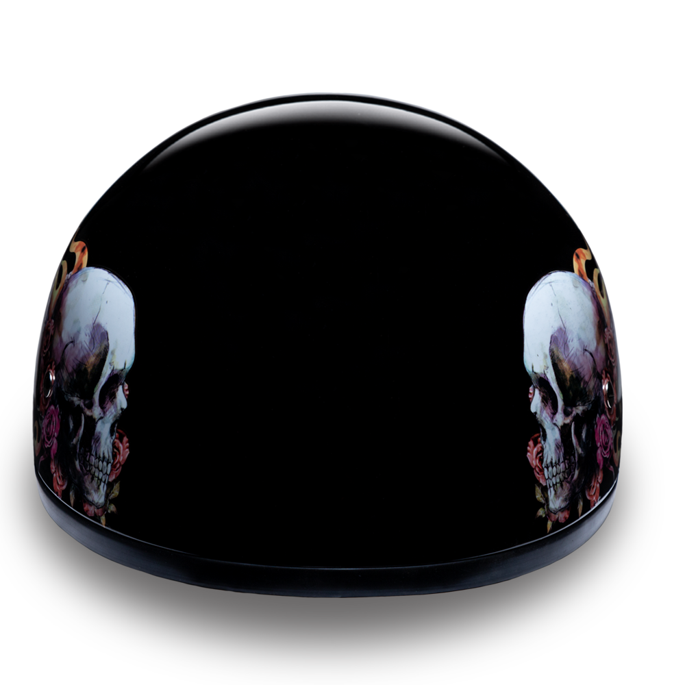 D6-SKW D.O.T. DAYTONA SKULL CAP - W/ SKULL WINGS Helmets Daytona Helmets
