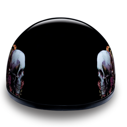 D6-SKW D.O.T. DAYTONA SKULL CAP - W/ SKULL WINGS Helmets Daytona Helmets