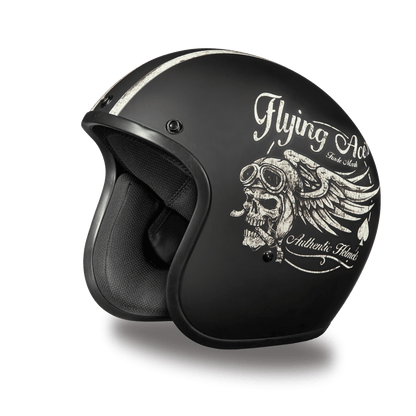 DC6-FAC D.O.T. DAYTONA CRUISER - W/ FLYING ACE'S Helmets Daytona Helmets