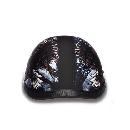 6002USA EAGLE- W/ FLAMES USA Non-DOT Helmets Daytona Helmets