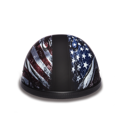 6002USA EAGLE- W/ FLAMES USA Non-DOT Helmets Daytona Helmets