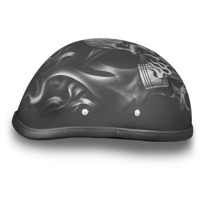 6002PS EAGLE- W/ PISTONS SKULL Non-DOT Helmets Daytona Helmets