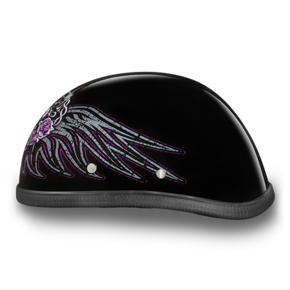 6002BWH EAGLE- W/ BARBED WIRE HEART Non-DOT Helmets Daytona Helmets