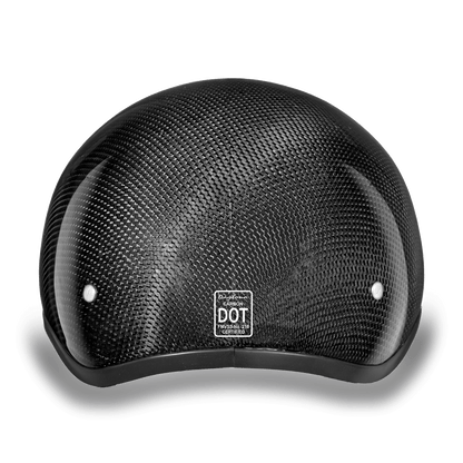 D2-GNS D.O.T. DAYTONA SKULL CAP W/O VISOR- GREY CARBON FIBER Helmets Daytona Helmets