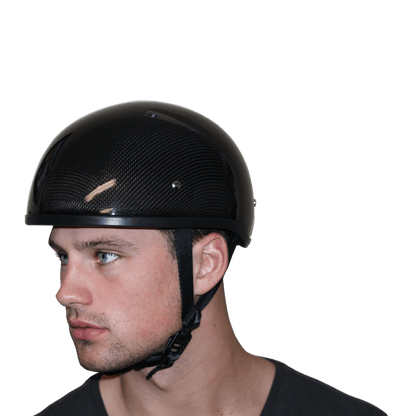 D2-GNS D.O.T. DAYTONA SKULL CAP W/O VISOR- GREY CARBON FIBER Helmets Daytona Helmets