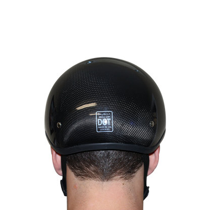 D2-GNS D.O.T. DAYTONA SKULL CAP W/O VISOR- GREY CARBON FIBER Helmets Daytona Helmets