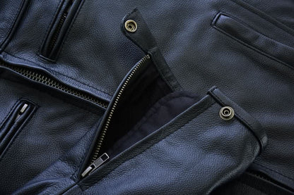 Speedster Black Men's Leather Motorcycle Jacket