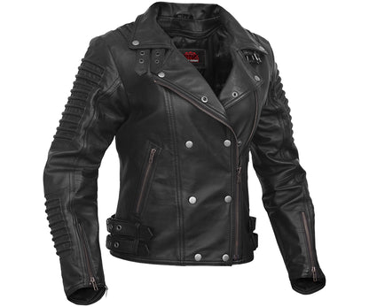 Shadow Queen Women's Black Fashion Leather Jacket