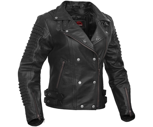 Shadow Queen Women's Black Fashion Leather Jacket