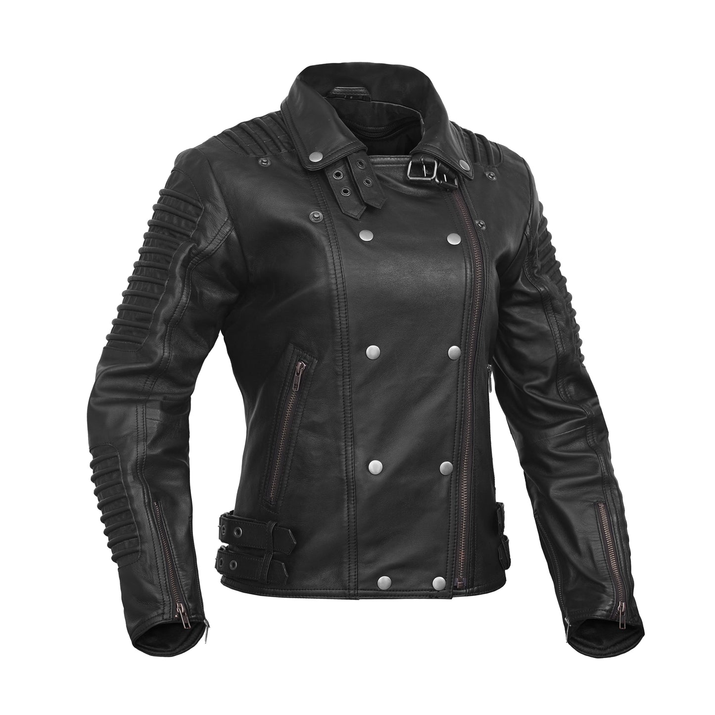 Shadow Queen Women's Black Fashion Leather Jacket