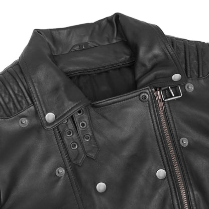 Shadow Queen Women's Black Fashion Leather Jacket